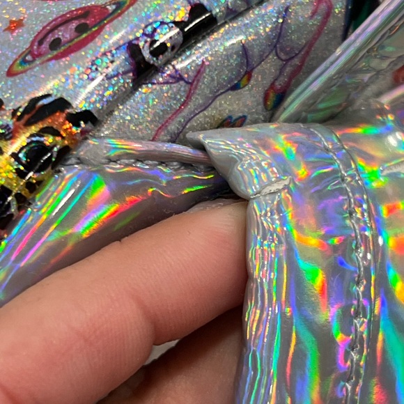 Loungefly x Lisa Frank AOP Irridescent Mini Backpack - Picture 13 of 14